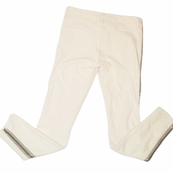 Free People Embellished Skinny Jeans Ivory 27 NWT - Picture 6 of 9